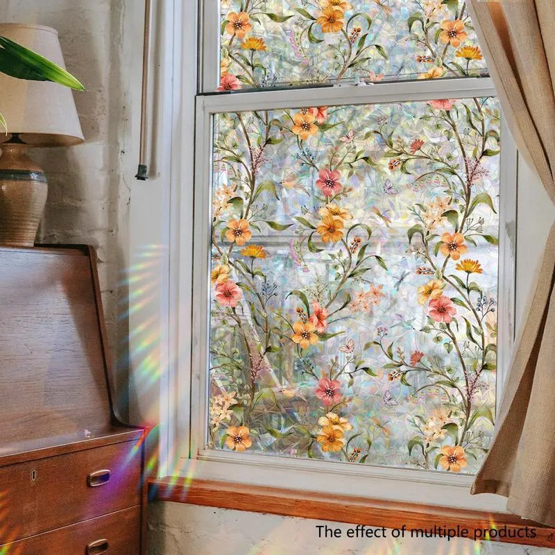 🌸Reflective floral pattern window film🌈