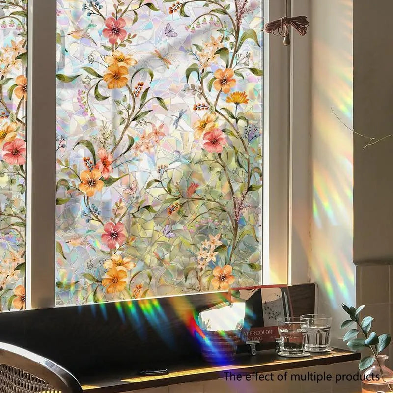 🌸Reflective floral pattern window film🌈